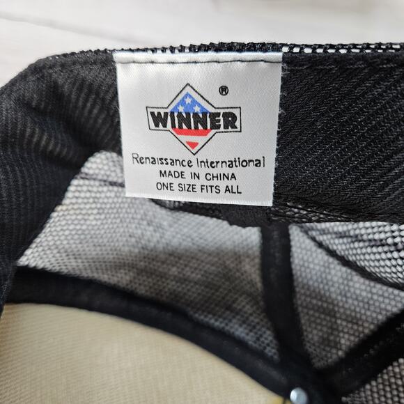 Vintage Large Patch Bass Hat Mesh Snapback Trucker Scrambled Eggs Embroidered - Picture 7 of 7